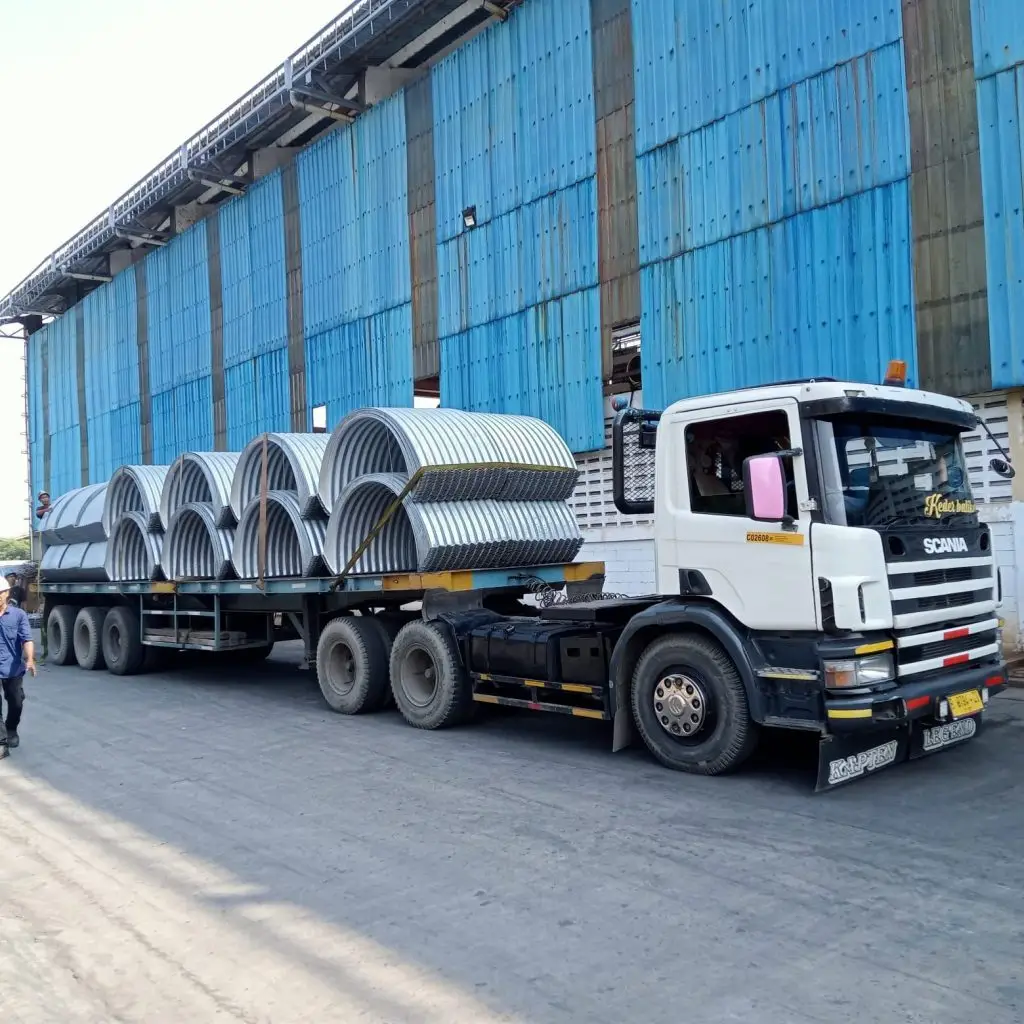 Metode Pelaksanaan Gorong-Gorong Pipa Baja Bergelombang nestable flange e 100